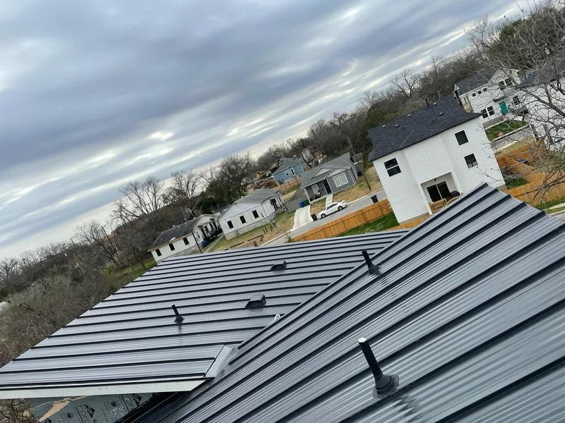 Standing seam metal roof panels with vents for Skylight Repair in Cedarhurst